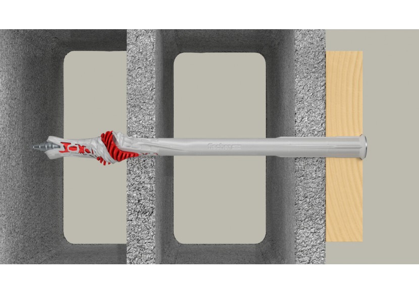 Cheville rallongée DuoXpand avec vis à tête fraisée en acier électrozingué 10x160 T - Boite de 50