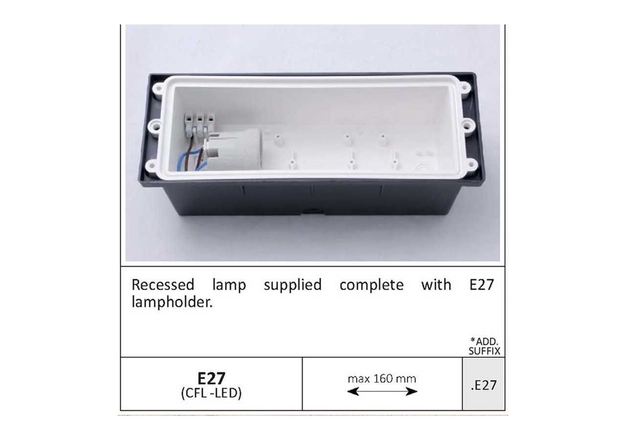 Balise LED encastrable Fumagalli LETI 300 E27 6W - 5C1.000.000.LYE27 - Barcelona LED