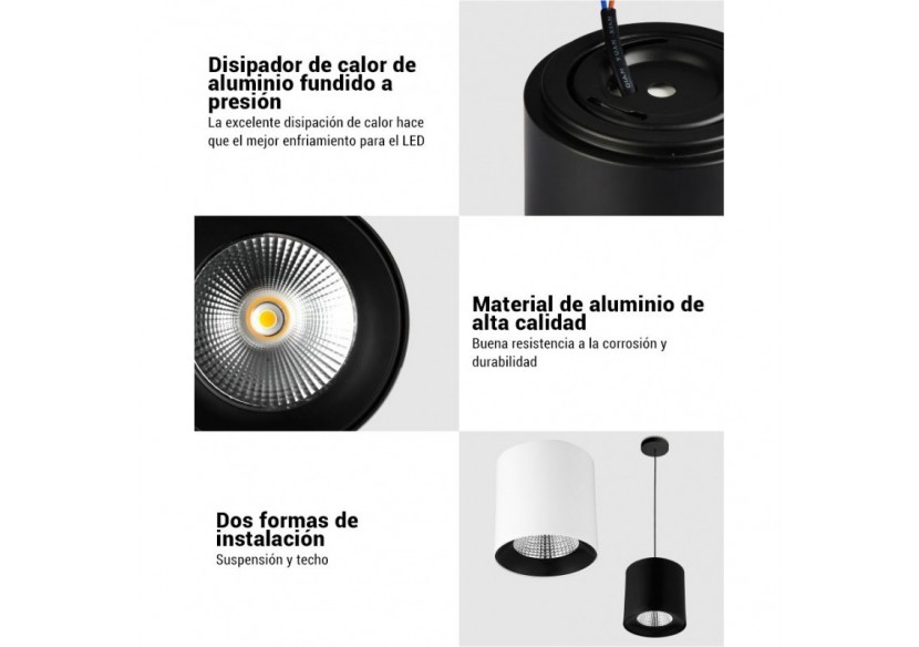 Applique plafond CCT mini "Gess" COB 15W IP54 - L6001-B-CCT - Barcelona LED Applique plafond CCT mini "Gess" COB 15W IP54 - L6001-B-CCT - Barcelona LED