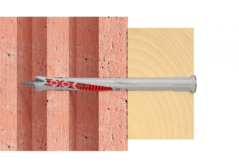 Cheville rallongée DuoXpand avec vis à tête fraisée en acier électrozingué 10x140 T - Boite de 50