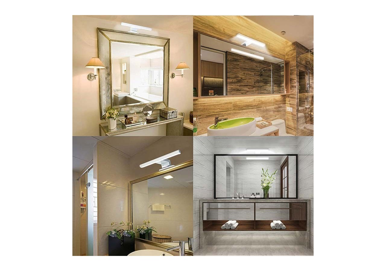 Applique miroir LED 30cm 5W | Montage miroir et armoire - LE204-BN - Barcelona LED