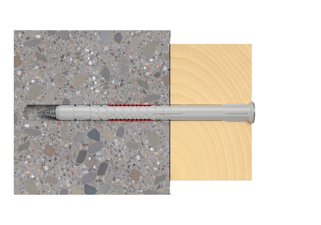 Cheville rallongée DuoXpand avec vis à tête fraisée en acier électrozingué 10x140 T - Boite de 50