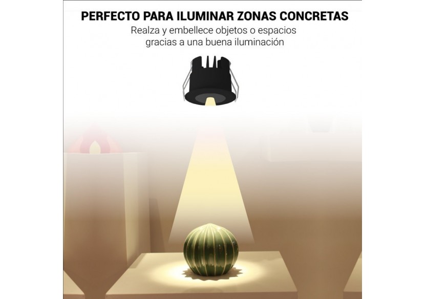 Mini spot LED encastrable 3W faible UGR 40x32,1mm - B1251-B-270 - Barcelona LED