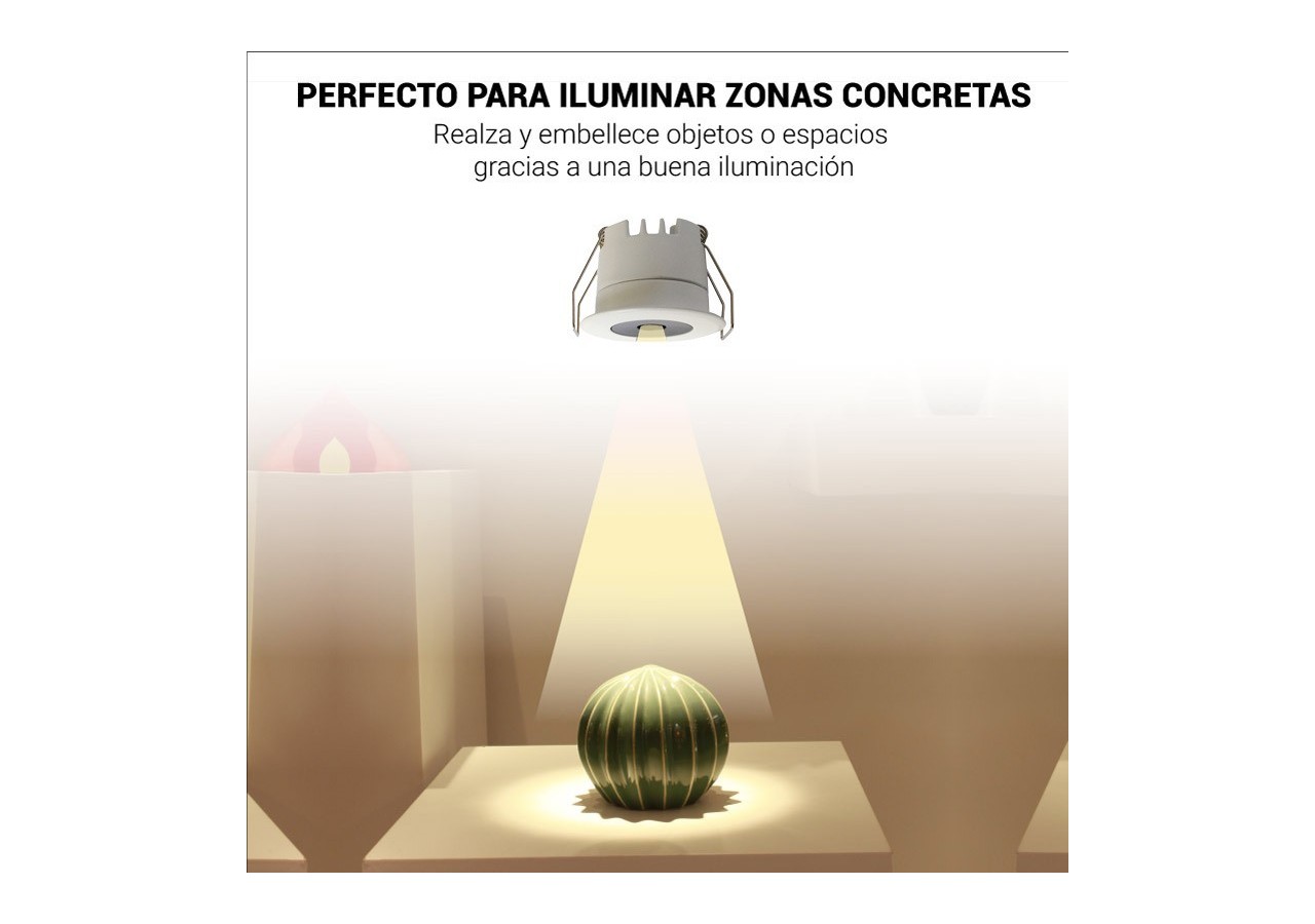 Mini spot LED encastrable 3W faible UGR 40x32,1mm - B1251-B-270 - Barcelona LED