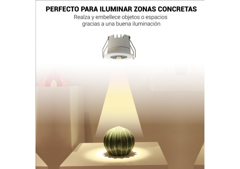 Mini spot LED encastrable 3W faible UGR 40x32,1mm - B1251-B-270 - Barcelona LED