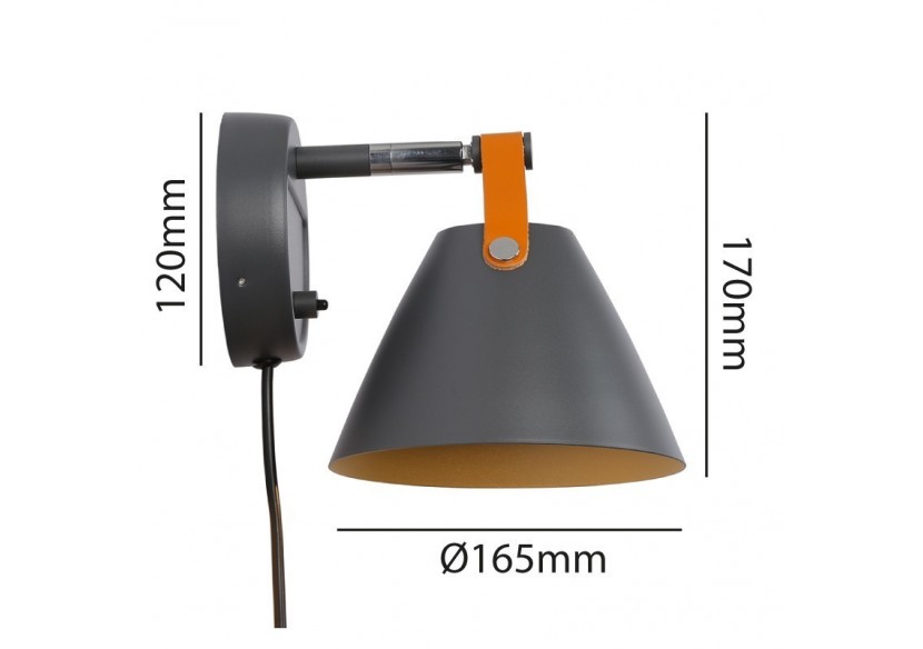 Applique murale "Ellen" avec interrupteur et prise - L3054-N - Barcelona LED