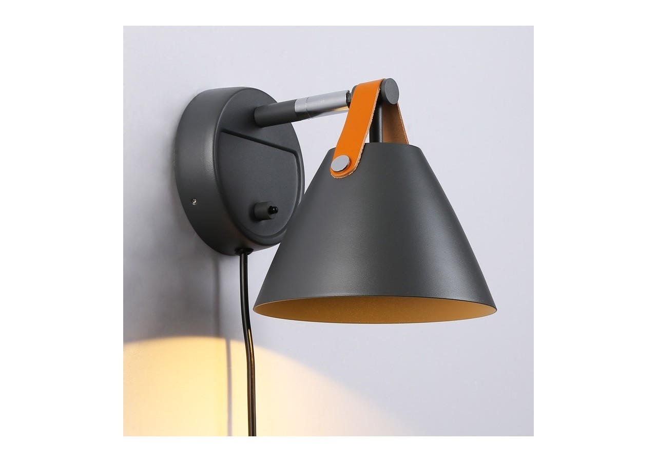 Applique murale "Ellen" avec interrupteur et prise - L3054-G - Barcelona LED