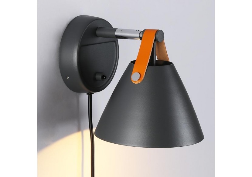 Applique murale "Ellen" avec interrupteur et prise - L3054-G - Barcelona LED