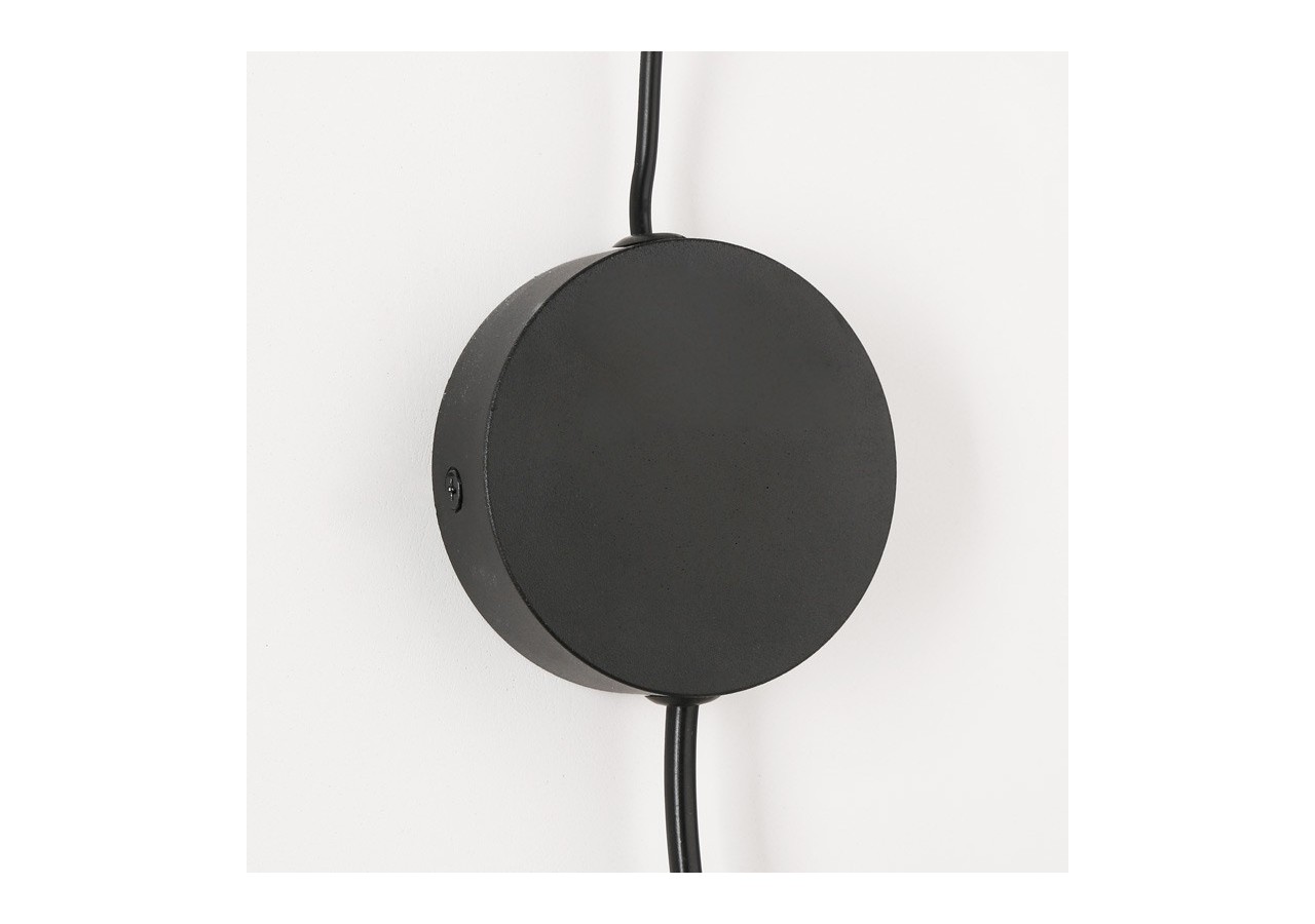 Suspension "Sam" avec prise et interrupteur et finition cuir - L3056-N - Barcelona LED