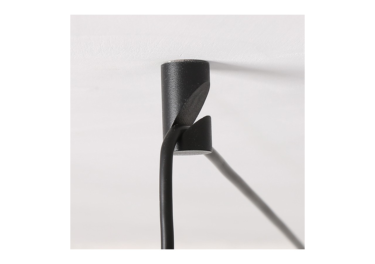 Suspension "Sam" avec prise et interrupteur et finition cuir - L3056-N - Barcelona LED