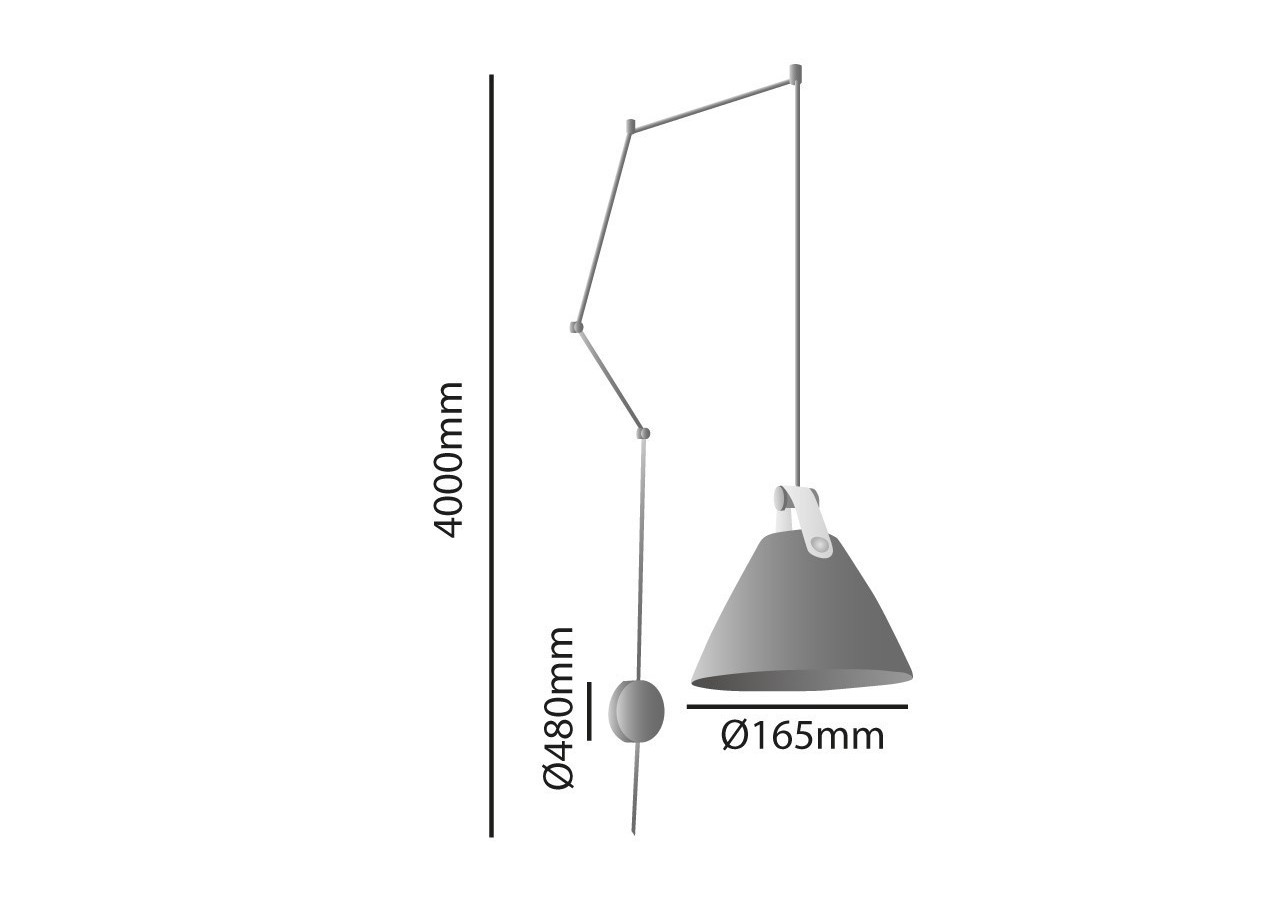 Suspension "Sam" avec prise et interrupteur et finition cuir - L3056-N - Barcelona LED