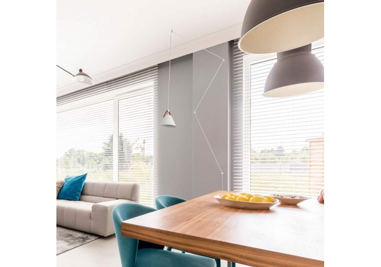 Suspension "Sam" avec prise et interrupteur et finition cuir - L3056-B - Barcelona LED 2