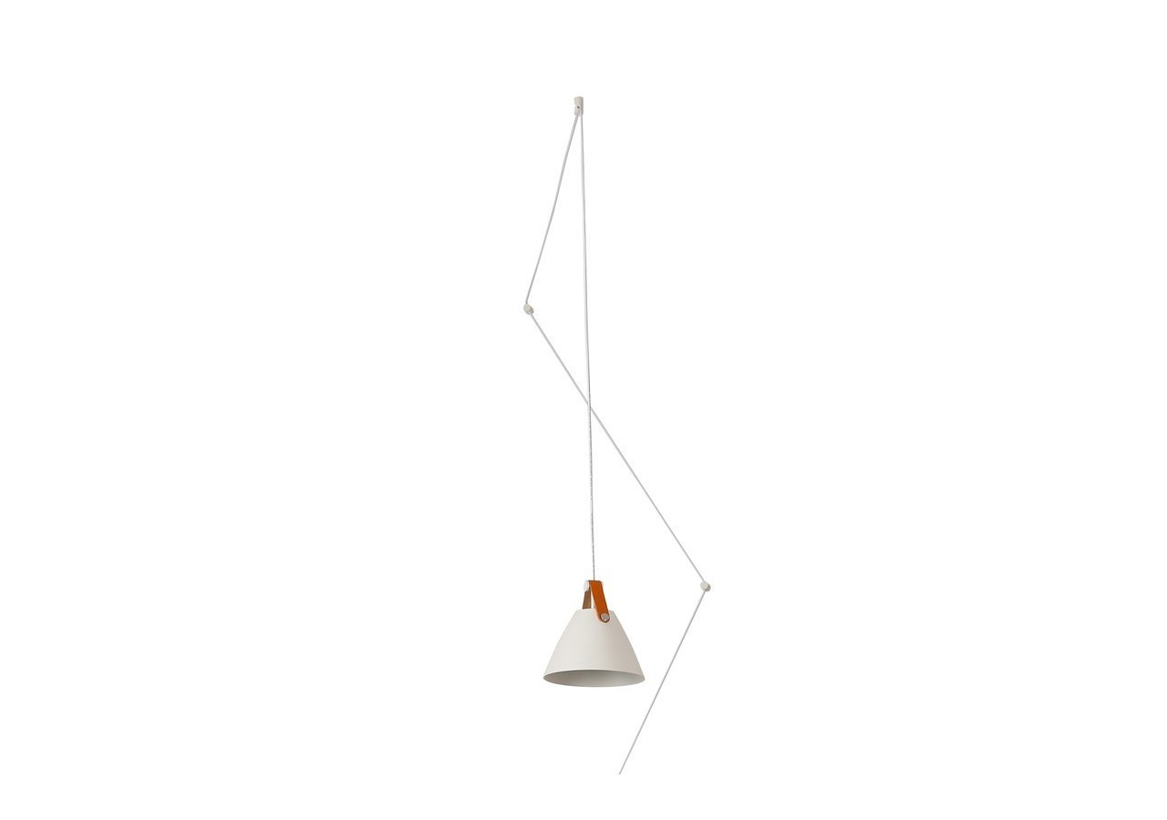 Suspension "Sam" avec prise et interrupteur et finition cuir - L3056-B - Barcelona LED