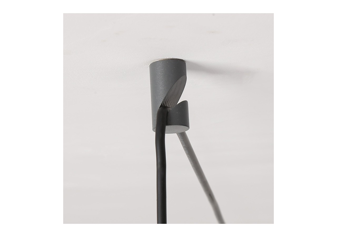 Suspension "Sam" avec prise et interrupteur et finition cuir - L3056-G - Barcelona LED