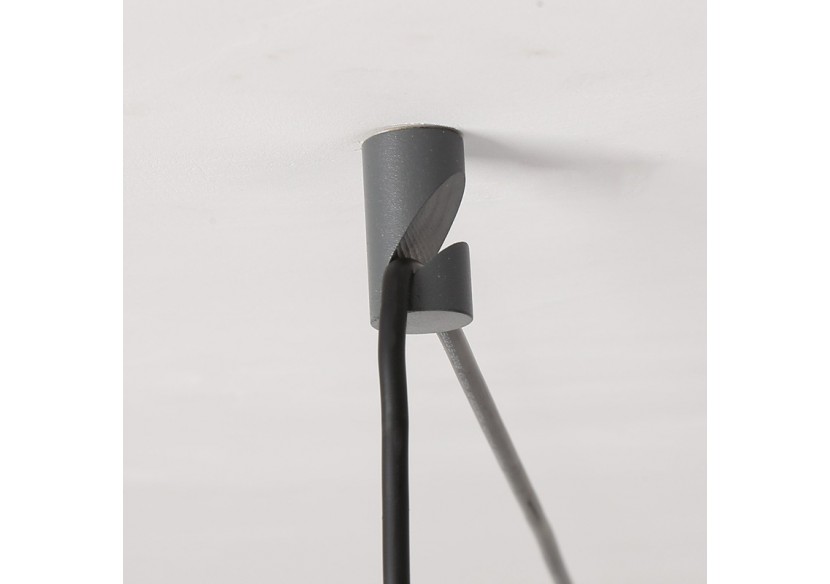 Suspension "Sam" avec prise et interrupteur et finition cuir - L3056-G - Barcelona LED