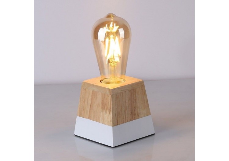 Lampe de table en bois "LAKA" - LN1701-B - Barcelona LED 2