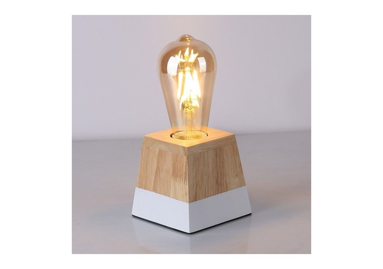 Lampe de table en bois "LAKA" - LN1701-B - Barcelona LED