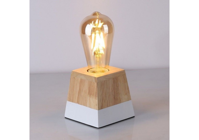 Lampe de table en bois "LAKA" - LN1701-B - Barcelona LED