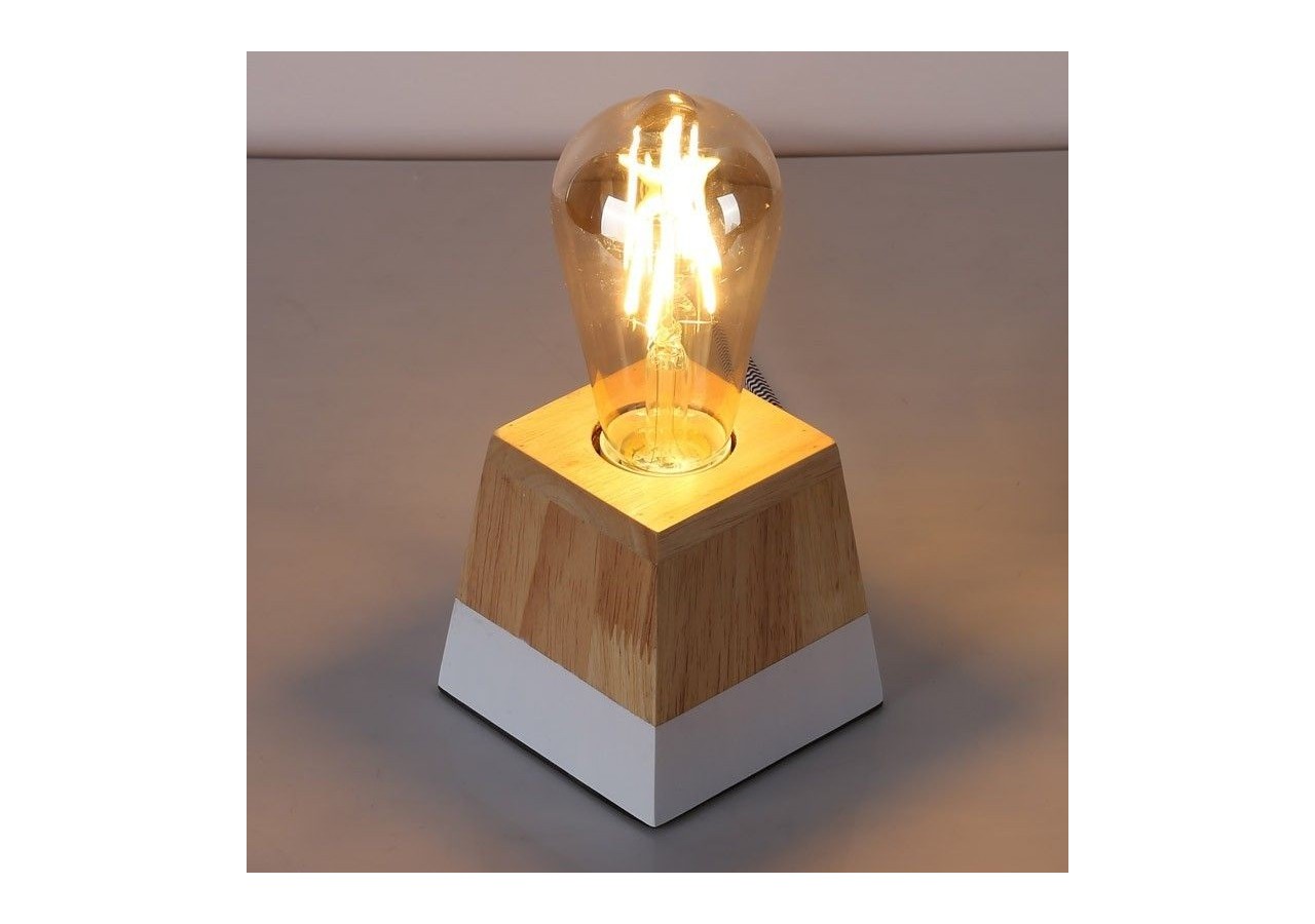 Lampe de table en bois "LAKA" - LN1701-B - Barcelona LED
