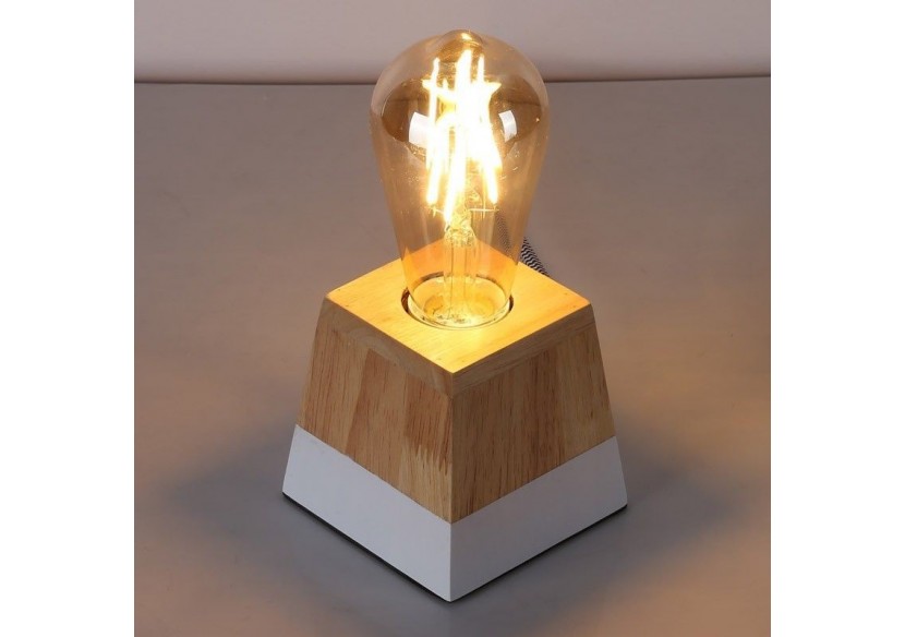 Lampe de table en bois "LAKA" - LN1701-B - Barcelona LED