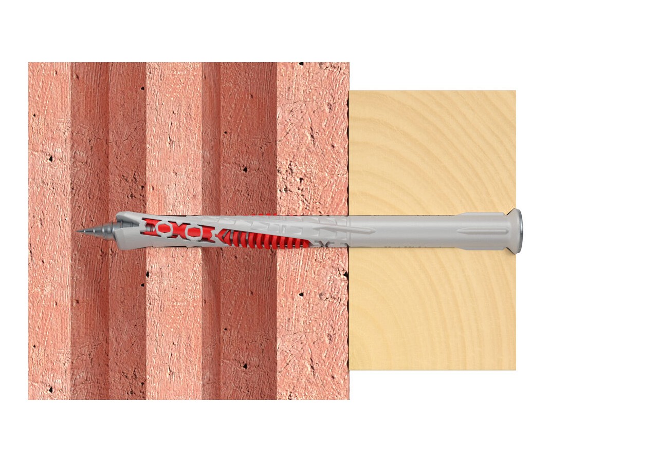 Cheville rallongée DuoXpand avec vis à tête fraisée en acier électrozingué 10x120 T - Boite de 50