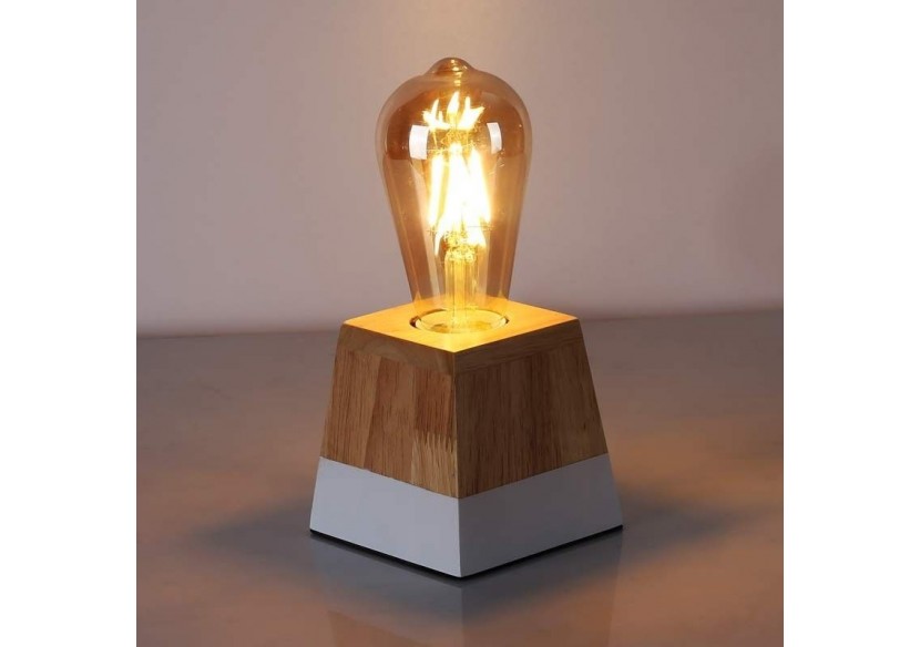 Lampe de table en bois "LAKA" - LN1701-B - Barcelona LED