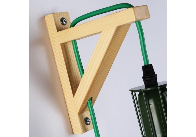 Applique murale en bois et cage "MICA" avec ampoule de 4W 2000K - LN124-V - Barcelona LED Applique murale en bois et cage "MICA" avec ampoule de 4W 2000K - LN124-V - Barcelona LED