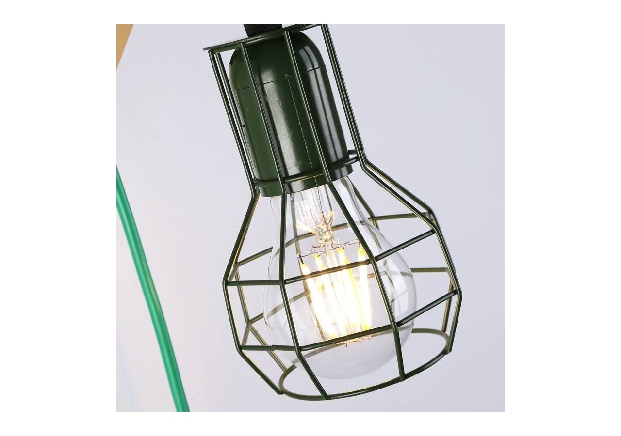 Applique murale en bois et cage "MICA" avec ampoule de 4W 2000K - LN124-V - Barcelona LED