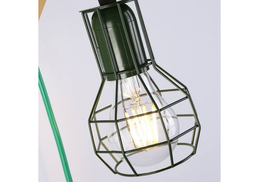 Applique murale en bois et cage "MICA" avec ampoule de 4W 2000K - LN124-V - Barcelona LED Applique murale en bois et cage "MICA" avec ampoule de 4W 2000K - LN124-V - Barcelona LED