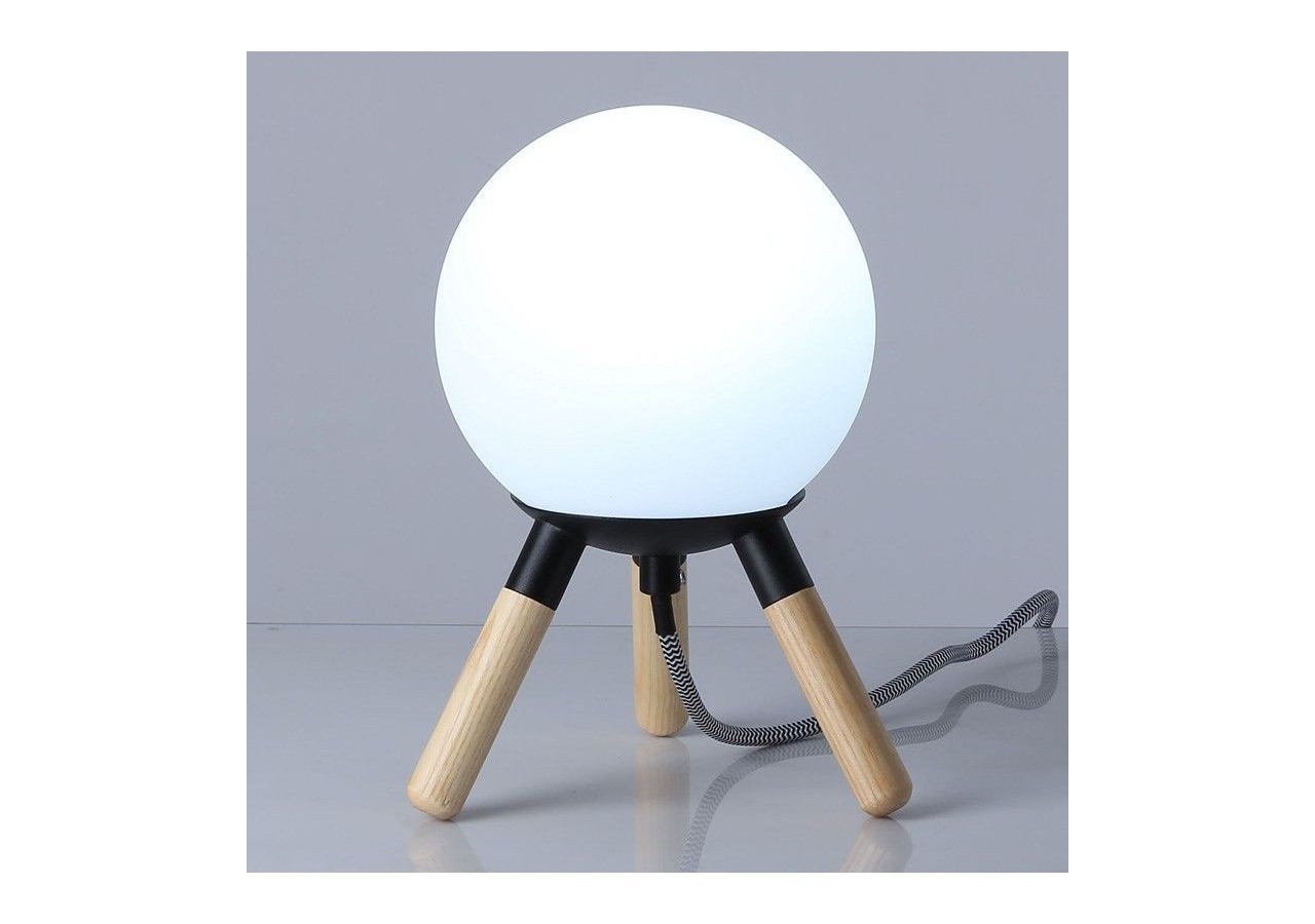 Lampe de table en bois "MOON" ampoule G9 incluse - L1011-N - Barcelona LED