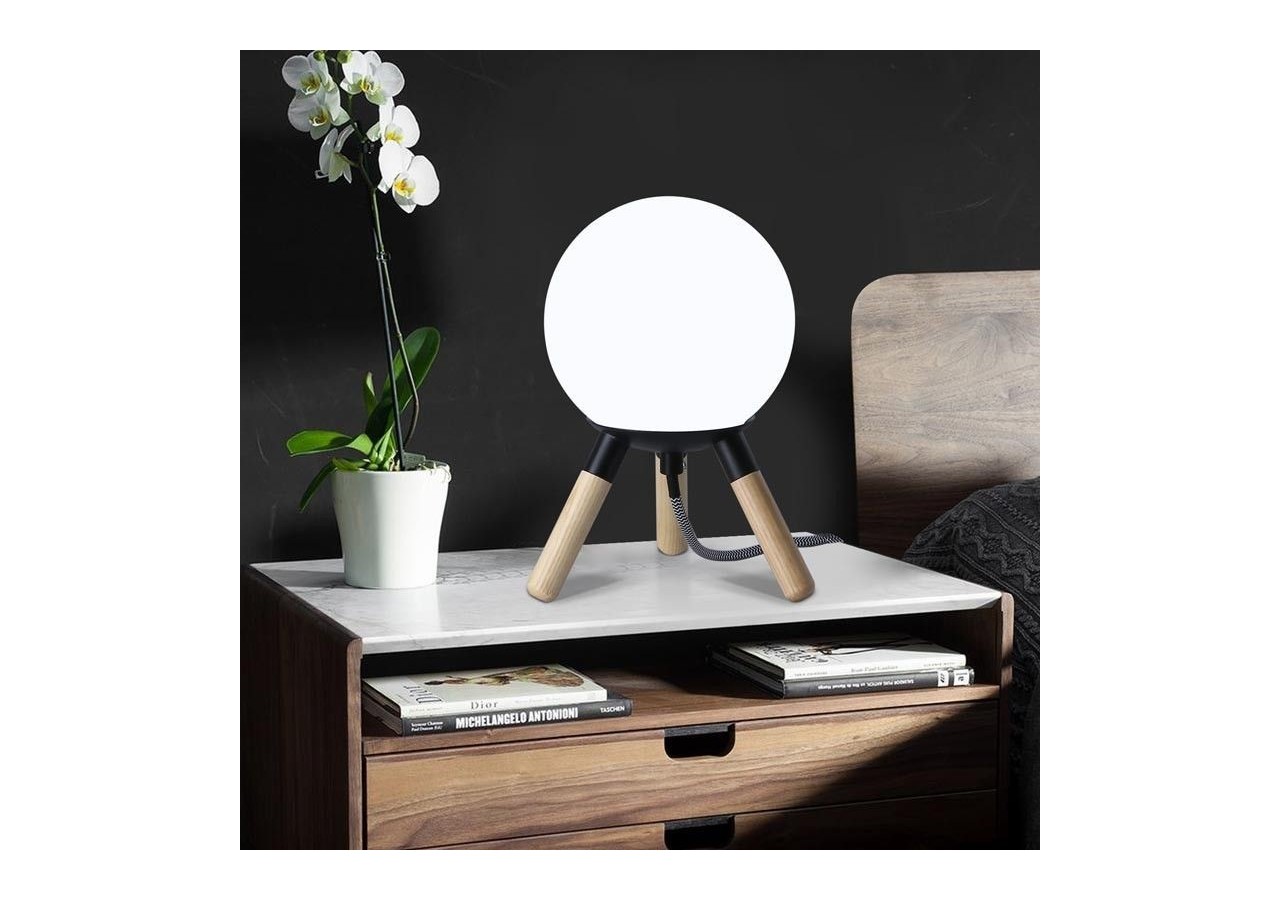 Lampe de table en bois "MOON" ampoule G9 incluse - L1011-N - Barcelona LED