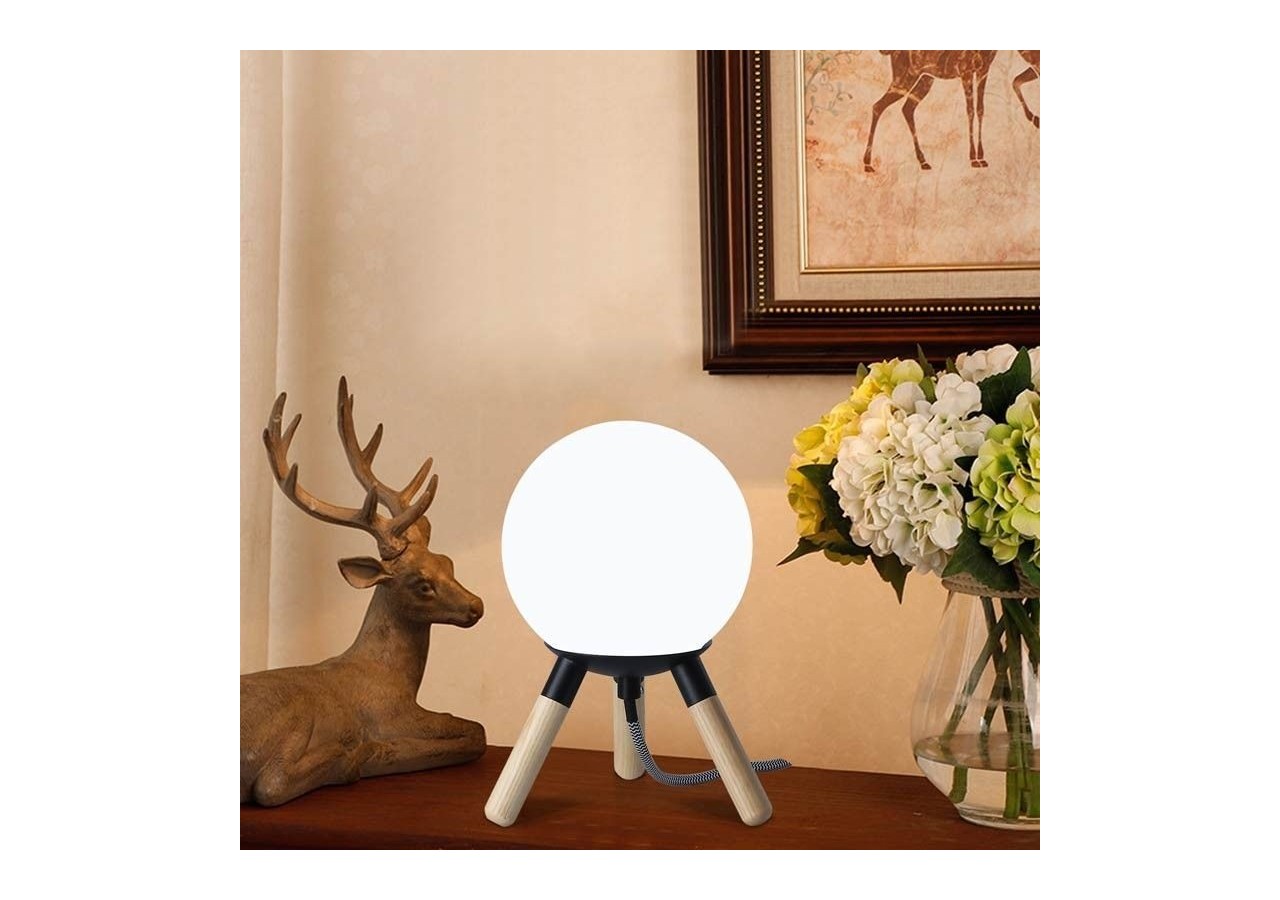 Lampe de table en bois "MOON" ampoule G9 incluse - L1011-N - Barcelona LED