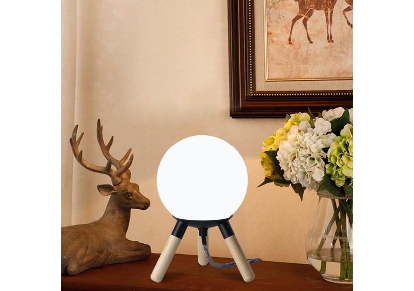 Lampe de table en bois "MOON" ampoule G9 incluse - L1011-N - Barcelona LED Lampe de table en bois "MOON" ampoule G9 incluse - L1011-N - Barcelona LED