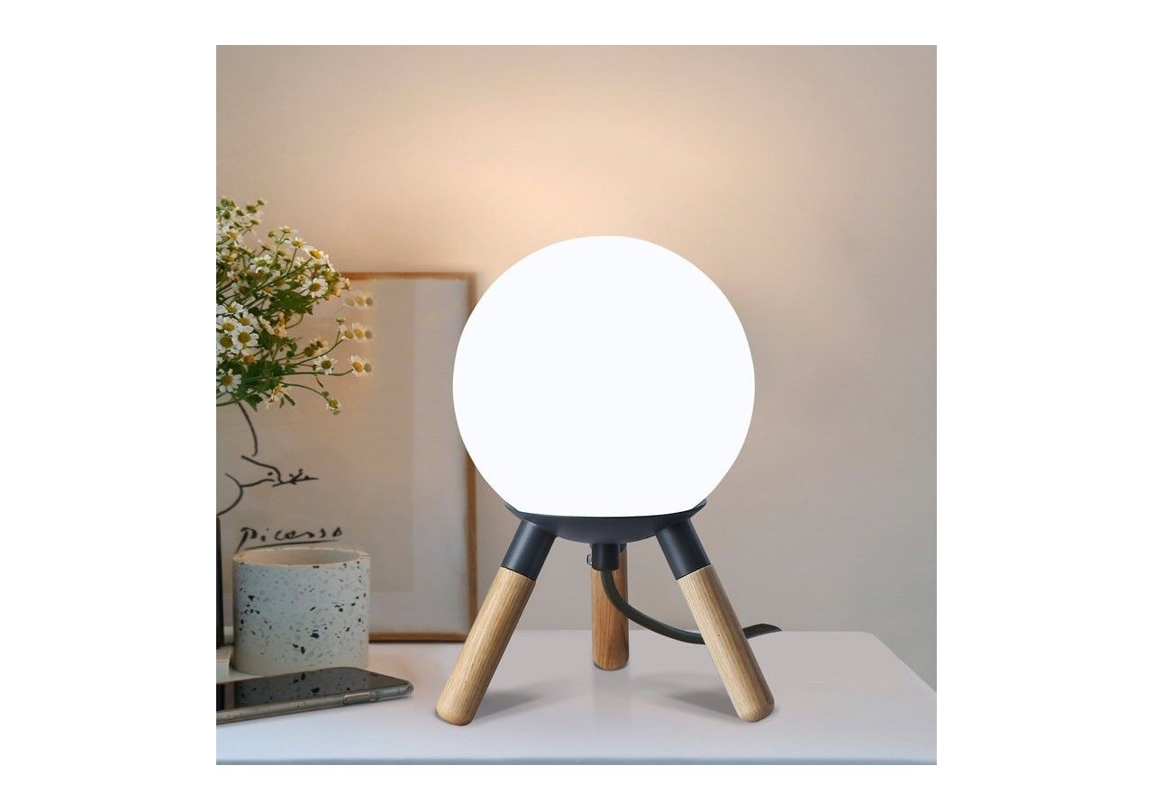 Lampe de table en bois "MOON" ampoule G9 incluse - L1011-G - Barcelona LED
