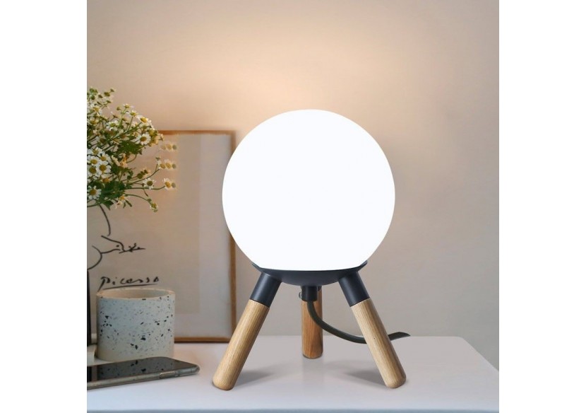 Lampe de table en bois "MOON" ampoule G9 incluse - L1011-G - Barcelona LED Lampe de table en bois "MOON" ampoule G9 incluse - L1011-G - Barcelona LED