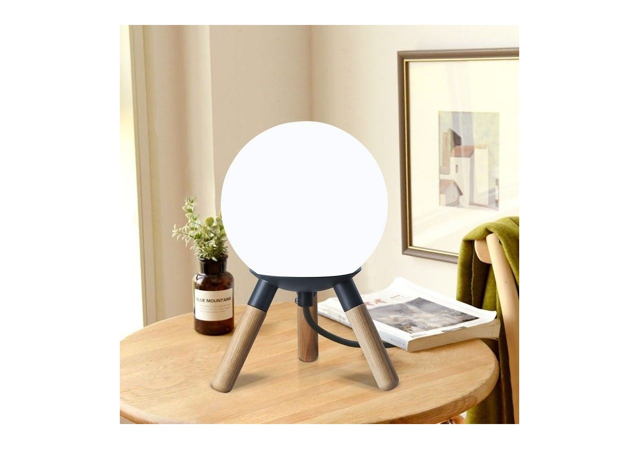 Lampe de table en bois "MOON" ampoule G9 incluse - L1011-G - Barcelona LED