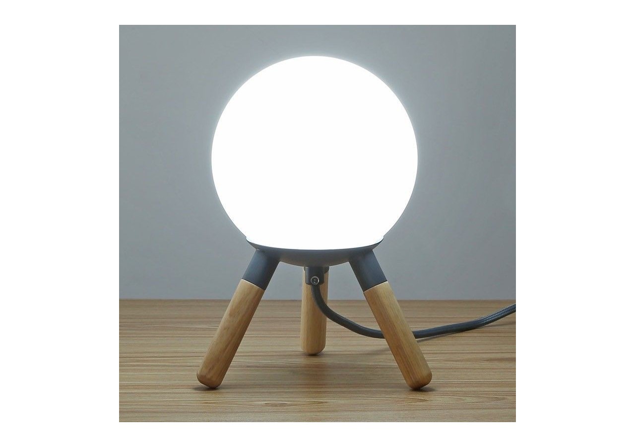 Lampe de table en bois "MOON" ampoule G9 incluse - L1011-G - Barcelona LED
