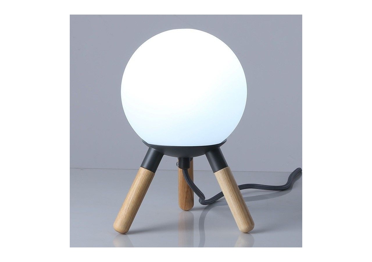 Lampe de table en bois "MOON" ampoule G9 incluse - L1011-G - Barcelona LED