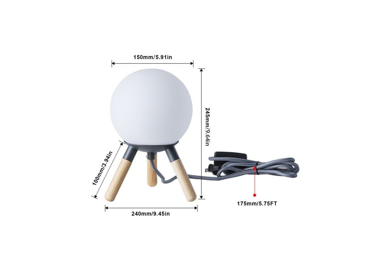 Lampe de table en bois "MOON" ampoule G9 incluse - L1011-G - Barcelona LED
