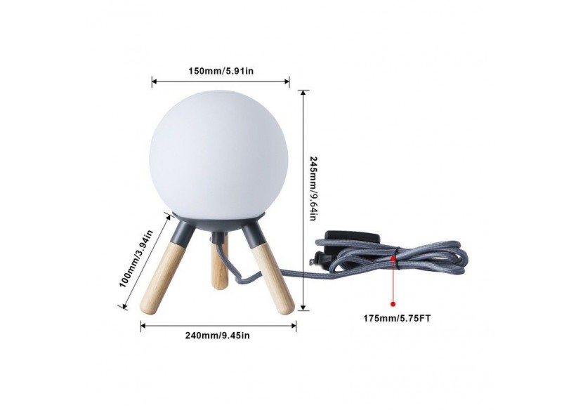 Lampe de table en bois "MOON" ampoule G9 incluse - L1011-G - Barcelona LED Lampe de table en bois "MOON" ampoule G9 incluse - L1011-G - Barcelona LED
