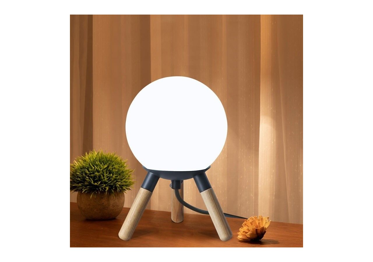 Lampe de table en bois "MOON" ampoule G9 incluse - L1011-G - Barcelona LED