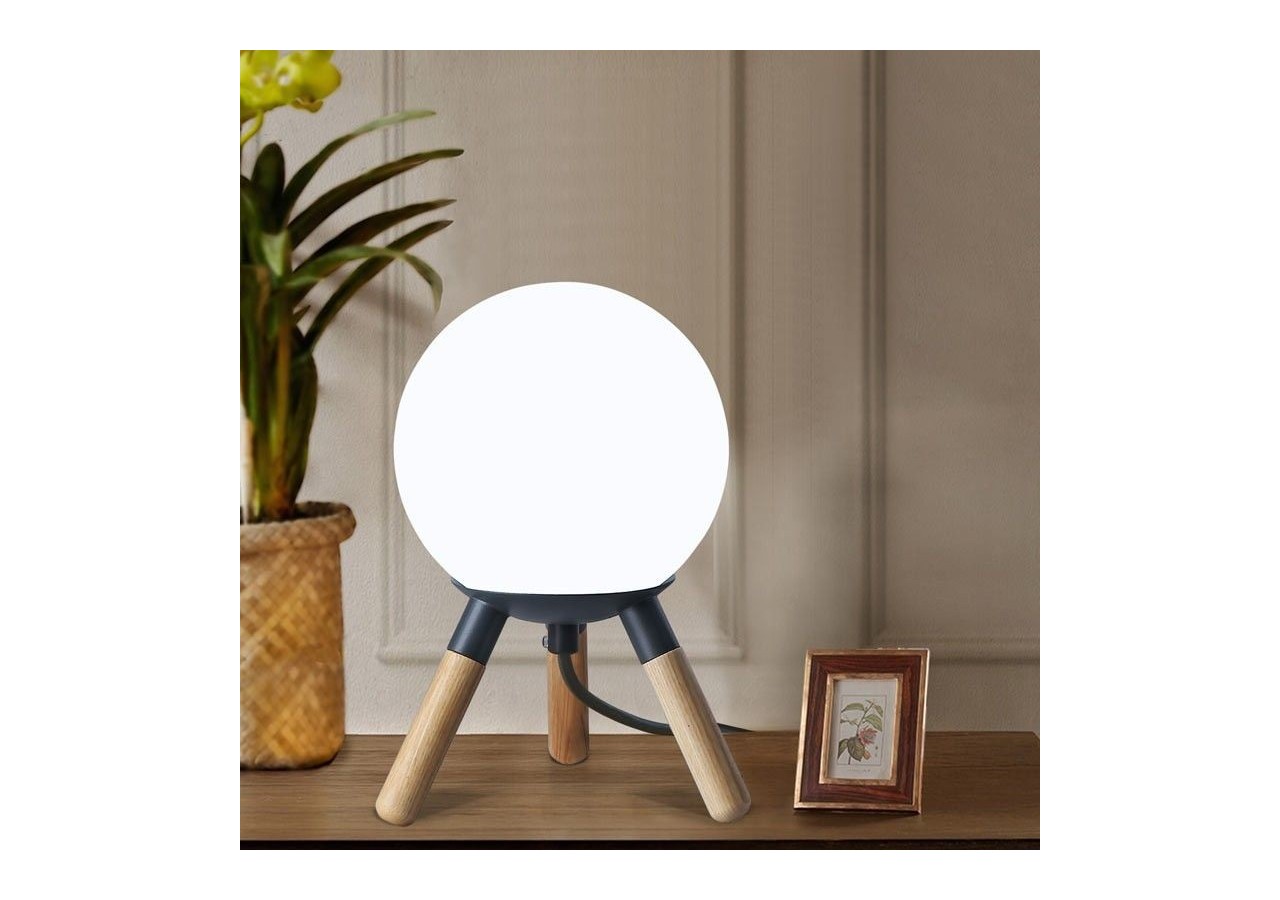 Lampe de table en bois "MOON" ampoule G9 incluse - L1011-G - Barcelona LED