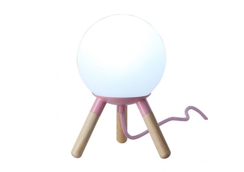 Lampe de table en bois "MOON" ampoule G9 incluse - L1011-SA - Barcelona LED