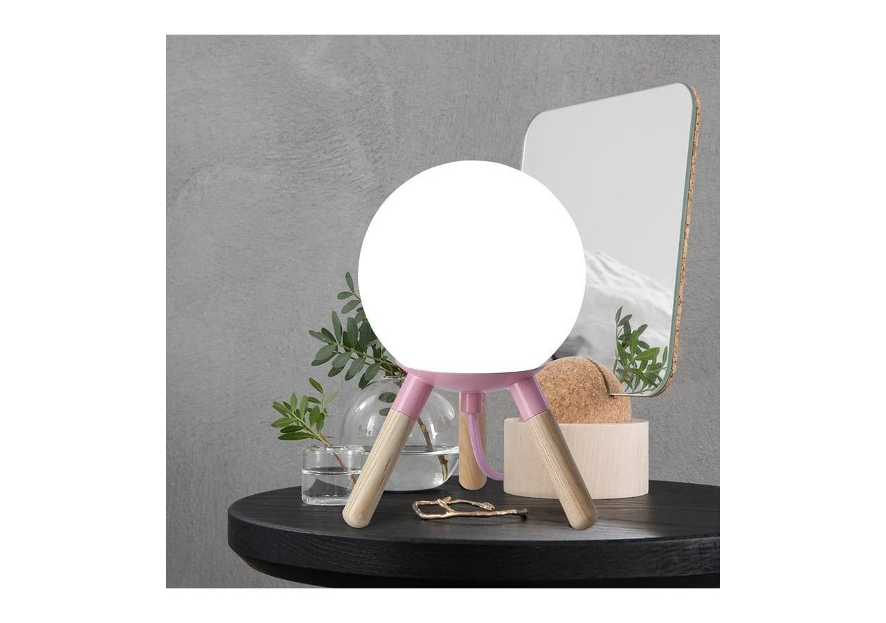 Lampe de table en bois "MOON" ampoule G9 incluse - L1011-SA - Barcelona LED