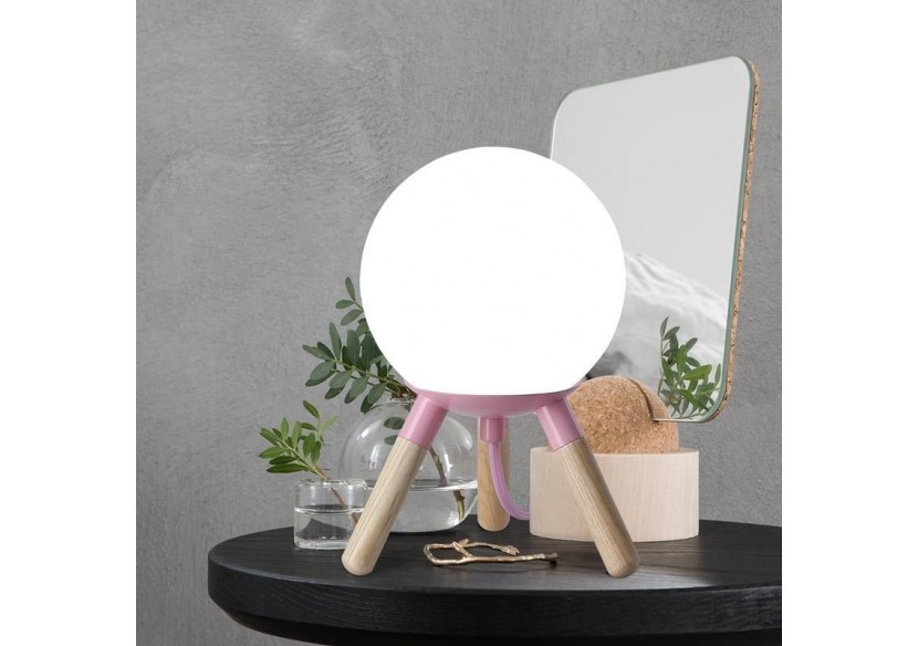 Lampe de table en bois "MOON" ampoule G9 incluse - L1011-SA - Barcelona LED