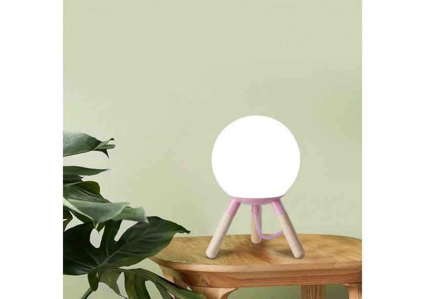 Lampe de table en bois "MOON" ampoule G9 incluse - L1011-SA - Barcelona LED