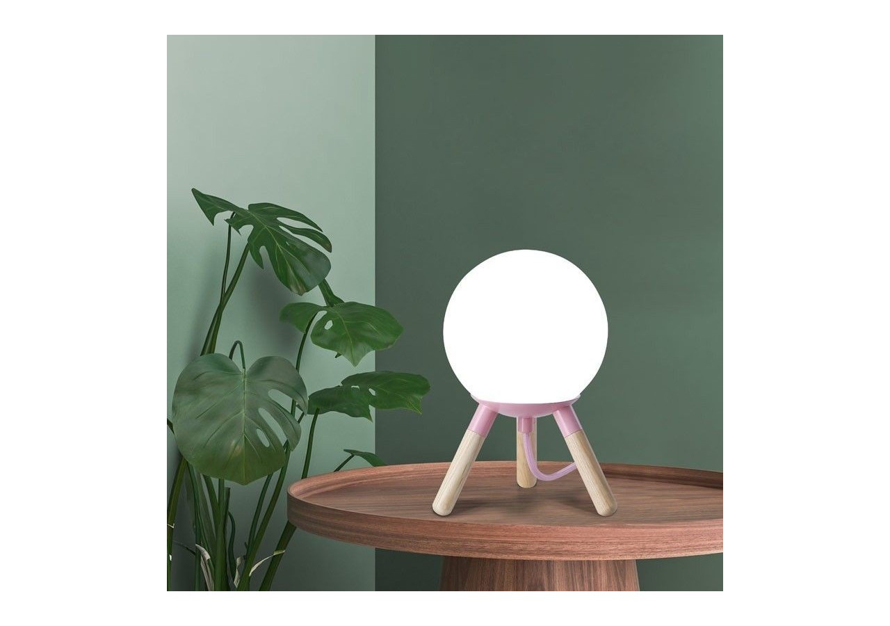 Lampe de table en bois "MOON" ampoule G9 incluse - L1011-SA - Barcelona LED