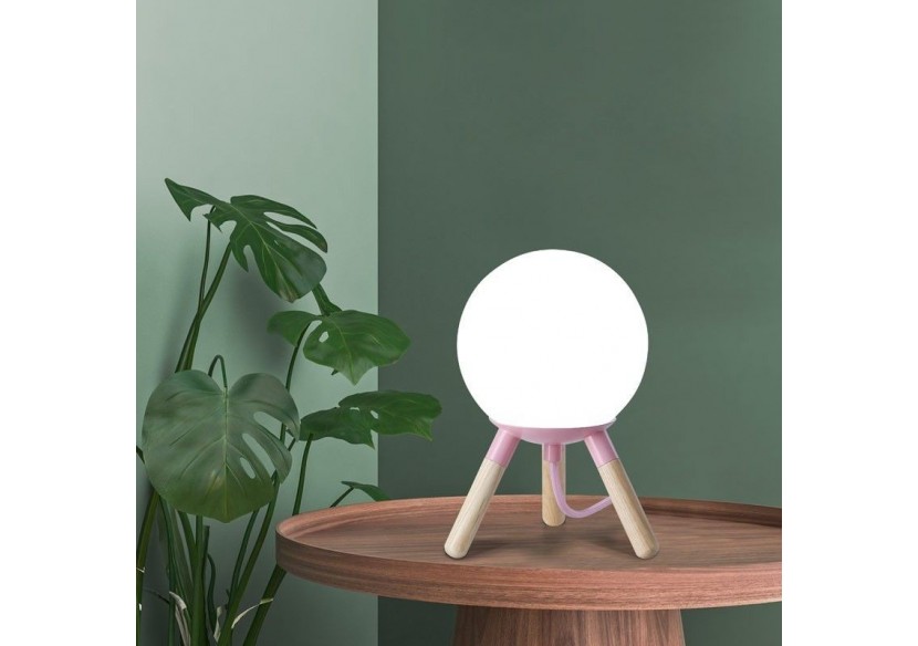 Lampe de table en bois "MOON" ampoule G9 incluse - L1011-SA - Barcelona LED