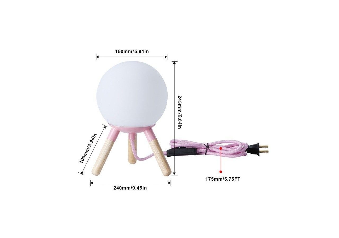 Lampe de table en bois "MOON" ampoule G9 incluse - L1011-SA - Barcelona LED