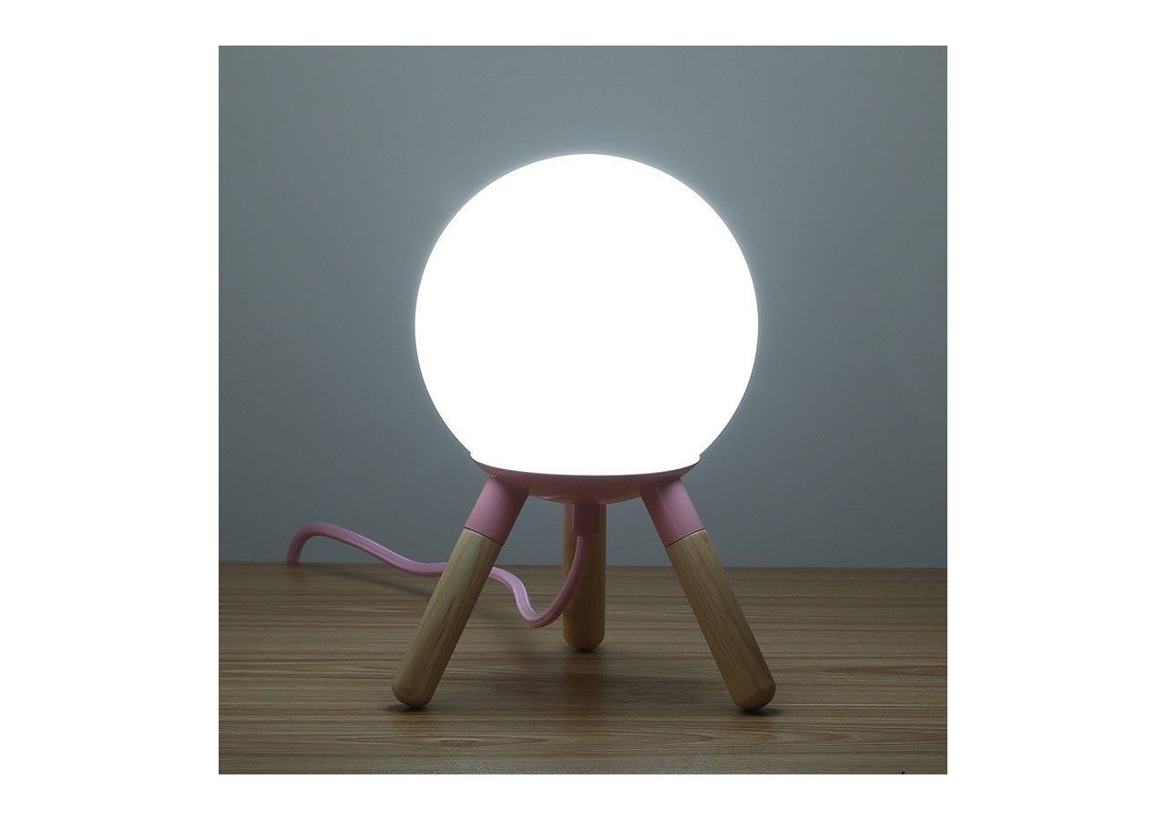 Lampe de table en bois "MOON" ampoule G9 incluse - L1011-SA - Barcelona LED
